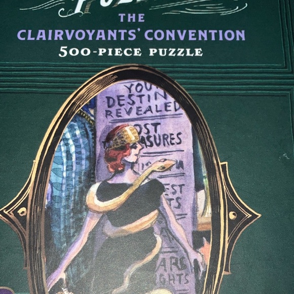 Puzzle: mystery solve the case 500 piece Clairvoyant convention Chronicle Books - Picture 7 of 16